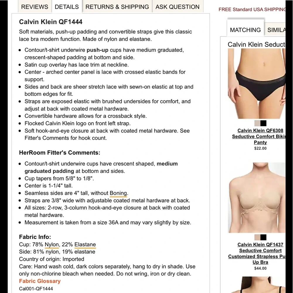 NWT Calvin Klein Seductive Comfort Lace Demi Lift Multiway Bra QF1444 Gray 34D
